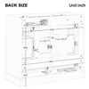 SEVOBAL Bathroom Vanities 36 Inch Bathroom Vanity Base with 6 Drawers and Adjustable Shelf for Bathroom, White, 35.5"*17.9"*33" - 4 of 4
