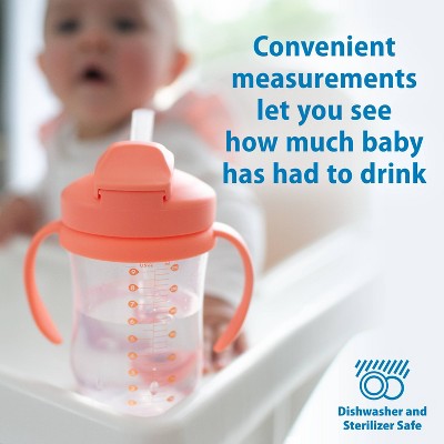 Dr. Brown's Milestones 9 fl oz Baby's First Straw Cup - Coral