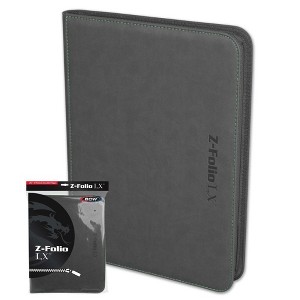 BCW GAMING Z-FOLIO 9-POCKET LX ALBUM Gray HOLDS 360 CARDS ZIPPER CLOSURE - 1 of 1