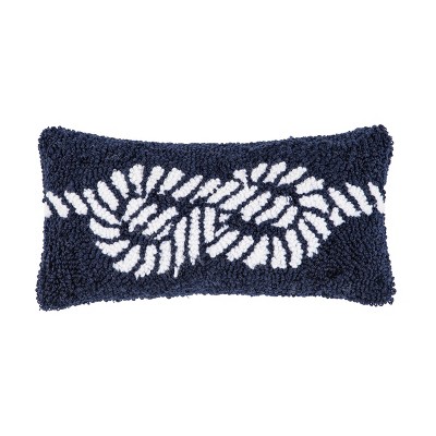 C&F Home 6" x 12" Rope Knot Hooked Small Petite Throw Pillow
