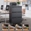 AOBABO 2 Drawer Wide File Cabinet with Wheels, Lockable Metal Filing Cabinet for Home Office, Legal/Letter Size,Required Assembled - 4 of 4