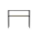 Dorhice Glass Top Console Table Black/Natural - Aiden Lane