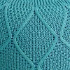 ARTPLAN Round Pouf Ottoman Home knit Floor Foot Pouf Woven Stool For Living Room, Lounge and Bedroom - 3 of 4