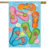 Briarwood Lane Summer House Flag 40x28 For Outdoor Summer Flip Flops Nautical For Summer House Flag - 2 of 4