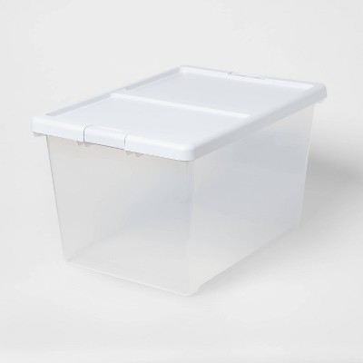 Sterilite Miniature Clip Storage Box W/ Latch Lid, 6 Pack, & Large