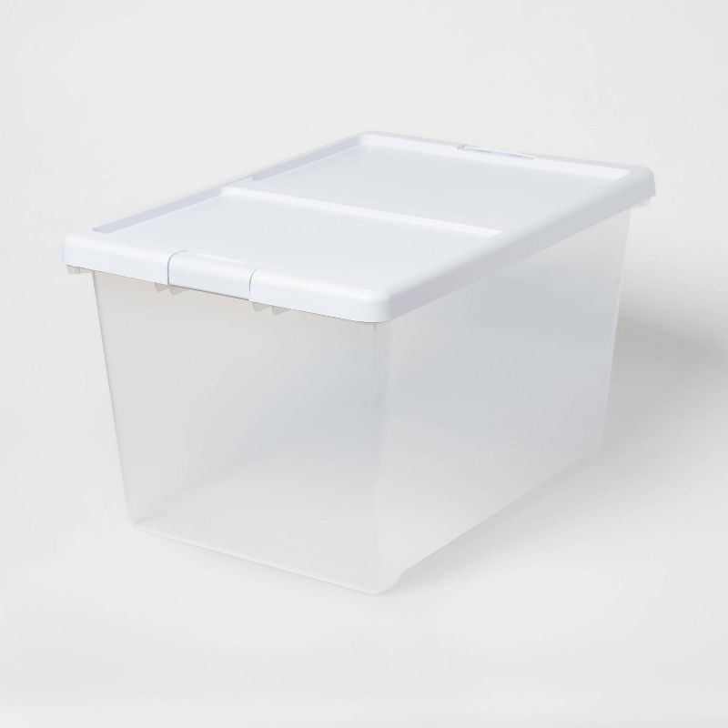 Large Latching Storage Box with White Lid - Brightroom&#8482;, 1 of 5