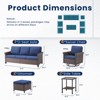 Buenhomino 9-Piece Outdoor Set – Sofa, 4 Swivel Chairs, 2 Tables & 2 Ottomans, Handwoven Wicker, Weather-Resistant Cushions - 3 of 4