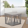 Cesicia 18.5'' x 18.5'' x 20.3'' in Gray Aluminum square Sofa Side Table For Living Room, Bedroom, Office - 4 of 4