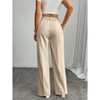Womens Wide Leg Pants 2025 High Waisted Stretch Fit Forward Pleated Center Creased Pants Business Casual Trousers Office Work Pants - 2 of 4
