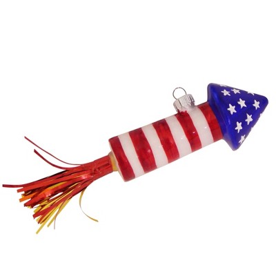 Christmas by Krebs 5.75" Red and Blue Firecracker Christmas Ornament (Pack of 2)