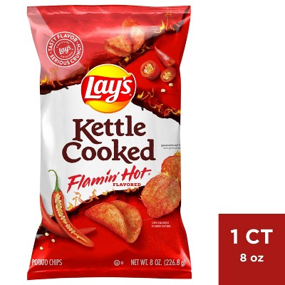 Lay s Kettle Cooked Flamin Hot Potato Chips 8oz Target