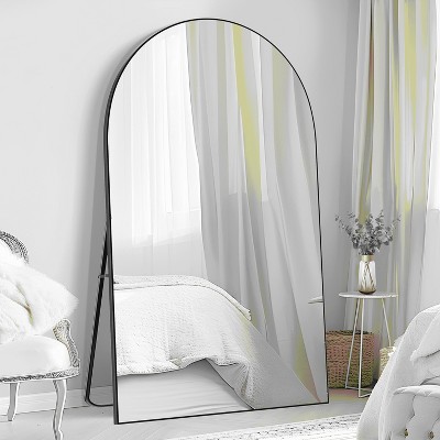 Dovelina Vintage Arched Full Length Standing Mirror Vanity Floor Mirror