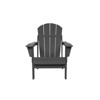 VisioGear 3 Pieces Folding Adirondack Chair Set, Outdoor Adirondack Chair Set with Side Table for Backyard, Gray, 21.92"*28.03"*35.23" - 2 of 4