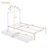 Twin Metal Platform Bed with 2 Drawers & House-Shaped Headboard - 2 of 4
