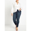 ELOQUII Women's Plus Size Tie Front Collared Blouse - 4 of 4