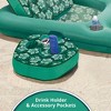 Aqua Leisure Campania 2 in 1 Convertible Water Lounger Pool Inflatable, Floral + Luxury Water Recliner Lounge Pool Float with Headrest, Lime Floral - 3 of 4