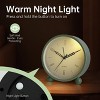 Aoibox Analog Alarm Clock, Super Silent Non Ticking with Night Light, Old Fashioned Style Ideal Decor for Bedroom, Bedside, Desk, Adult,Kid,Gift,Green - 4 of 4