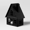 9" Lit Metal House Christmas Village Building - Wondershop™ Black: Battery-Powered Indoor Decorative Object - 3 of 3