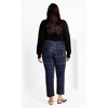 Women's Plus Size Harley Baylee Straight Crop Jean - denim check | CITY CHIC - 2 of 4
