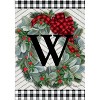 Briarwood Lane Winter Garden Flag 12x18 For Outdoor Winter Wreath Monogram Letter W For Winter Garden Flag Flags For Outside - 3 of 4