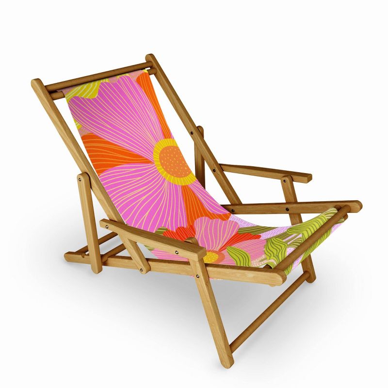 Sewzinski Modern Botanicals III Sling Chair - Pink - Deny Designs, 1 of 4