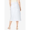 Jessica London Women's Plus Size Comfort Waist Stretch Denim Midi Skirt - 3 of 4