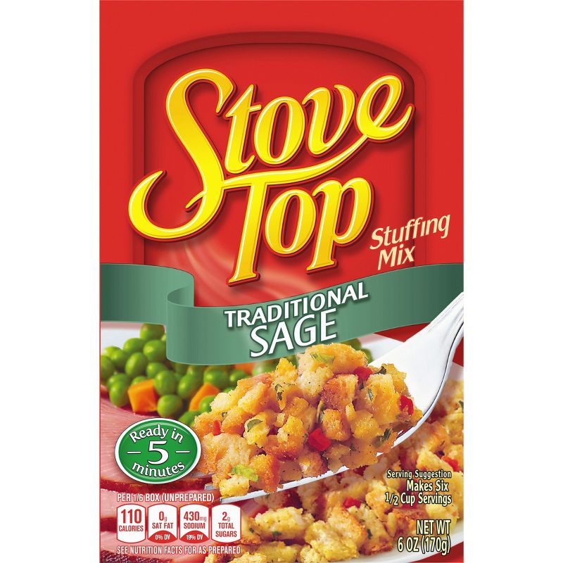 Stove Top Traditional Sage Stuffing Mix - 6oz, 6 of 12