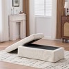 Lyngins Modern Chenille Ottoman Bench, Upholstered Entryway Bench, Versatile Foot Stool for Living Room Bedroom Entryway and Office - 3 of 4