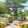Outsunny 9' x 7' Solar Umbrella, LED Lighted Patio Umbrella for Table or Base with Tilt & Crank, Outdoor Umbrella for Backyard, Pool, Beach, Backyard - 2 of 4