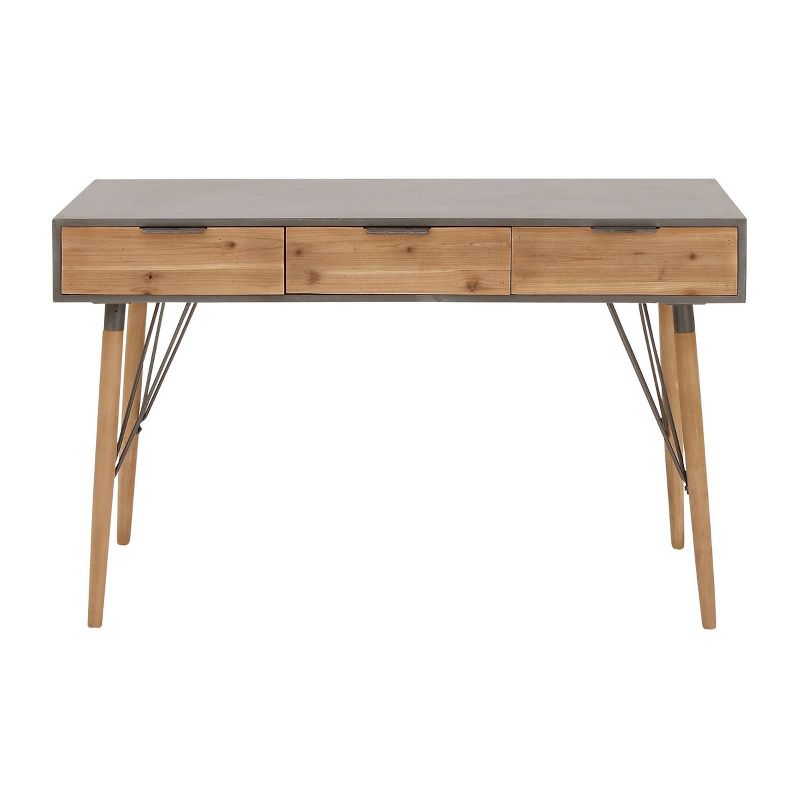 Modern Console Table with Drawers Brown - Olivia &#38; May, 1 of 7