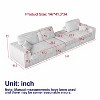 114.5 inch Modern Beige L-Shaped Corduroy Modular foam Sofa 2-in-1 Sofa with Three Cushion Neck Pillow Combination and Two Throw Pillows - 4 of 4