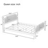 Kumasinova Queen Bed Frame,Traditional Rattan Style Platform Bed Frame Queen Size,No Box Spring Needed Queen Size Bed Frame for Kids&Teens - 2 of 4