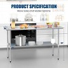 Standing Desk Industrial with Adjustable Undershelf and Heavy-Duty Surface for Commercial Kitchen 60in Wide-3irtyhousy - 4 of 4