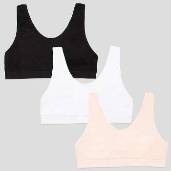 Fruit of the Loom Girl's Seamless Stretch Sports Bra 3 Pack