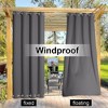 NICETOWN Outdoor Patio Top & Bottom Grommet Curtains Windproof Blackout Insulated 2 Panel - 3 of 4