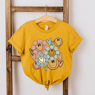 The Juniper Shop Flower Smiley Face Youth Short Sleeve Tee