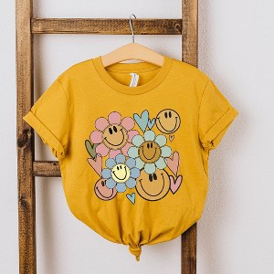 The Juniper Shop Flower Smiley Face Youth Short Sleeve Tee - 1 of 2