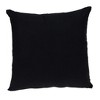 HomeRoots 22" Black and Orange Floral Cotton Throw Pillow With Embroidery - 4 of 4