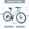 YONWAY 7 Speed Hybrid Road Bike 700C Road Bicycle with Carbon Steel Frame and Dual-Disc Brakes Ideal for Outdoor and Fitness Cycling (Blue) - 2 of 4