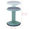 ECR4Kids SitWell Wobble Stool, Adjustable Height, 1 - 2 of 4