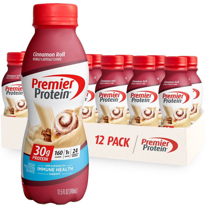 Premier Protein Nutritional Shake - Cinnamon Roll - 11.5 fl oz/12pk, 1 of 6