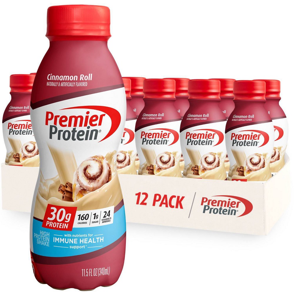 (BB 03/01/2026) Premier Protein Nutritional Shake - Cinnamon Roll - 11.5 fl oz/12pk