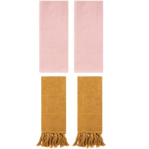 REGALWOVEN 4 Pcs Cotton Bathroom Hand Towels for Spa, Hotel - 1 of 4