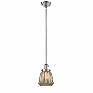 Chatham - 1 Light Stem Hung Mini Pendant In Art Deco Style-8 Inches Tall and 7 Inches Wide - 1 of 1