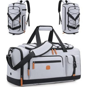 3-in-1 Sports Duffle Bag with Shoe & Laptop Compartments, Anti-Theft Weekender Carry-On Backpack for Travel & Gym - 1 of 4