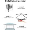 13x13 Ft Pop Up Canopy Tent with Mosquito Netting &  Carrying Bag, Instant Portable Shelter, Heavy Duty Foldable Gazebo for Outdoor Backyard - 3 of 4
