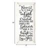 Slickblue Inspirational Christian Wood Sign – God Created You Too Quote – Rustic Wall Accent – 9x18, White-Black - 3 of 3