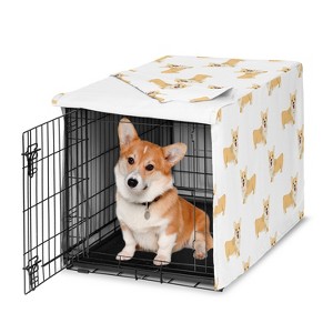 Sweet Jojo Designs Boy, Girl, Unisex/Gender Neutral Dog Crate Kennel Cover 36in. Cartoon Puppy Orange and White - 1 of 4