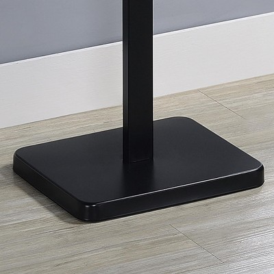 Black Metal Suit Valet Stand with Bowed Rod