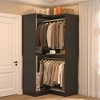 Aheaplus Freestanding Corner Closet Organizer with Hanging Rods, Space-saving Closet System for Walk-in Closet - 3 of 4